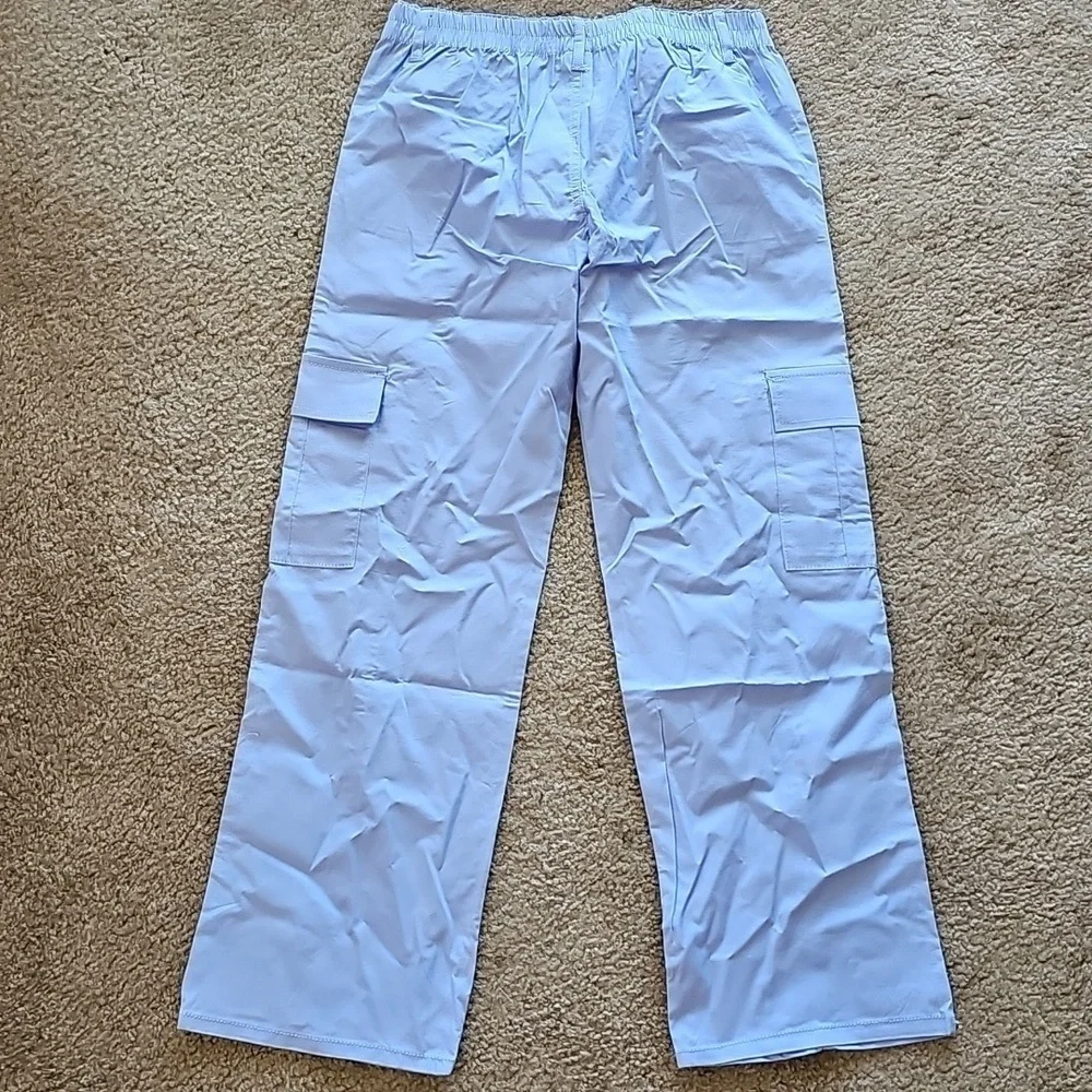 Art Class Girls' Straight Leg Cargo Pants - Blue- Size Large 10/12